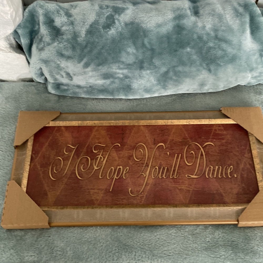 Pictue “I hope you dance” framed antiqued look